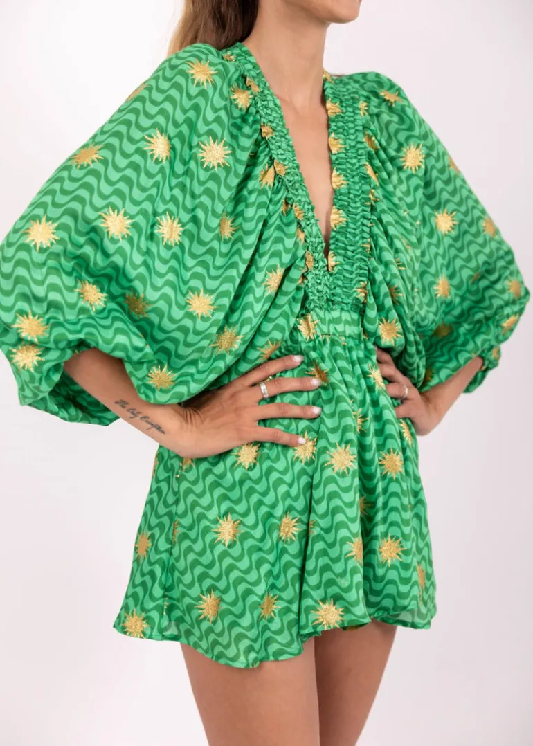 Alicia Playsuit in Arizona Green