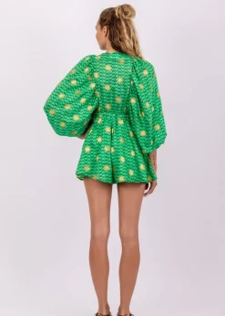 Alicia Playsuit in Arizona Green