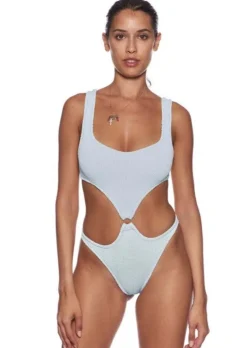 Augusta Scrunch Swimsuit in Baby Blue