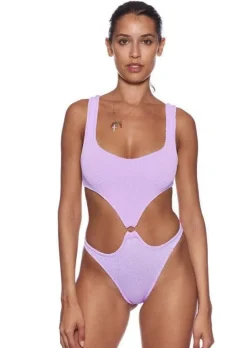 Augusta Scrunch Swimsuit in Lilac