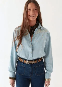 Austin Denim Shirt in Mustang Blue
