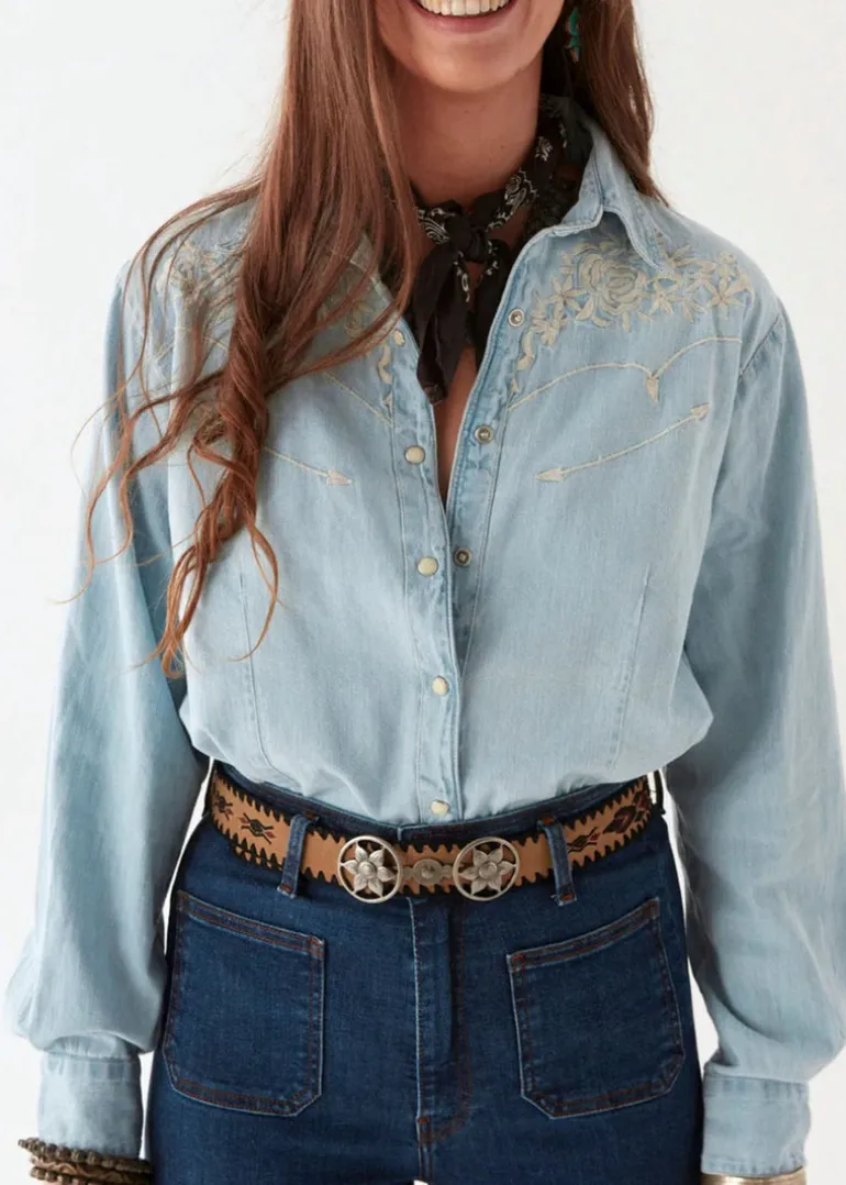 Austin Denim Shirt in Mustang Blue