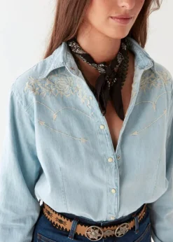 Austin Denim Shirt in Mustang Blue