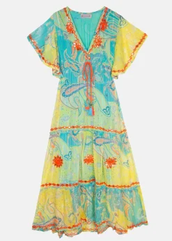 Bahamas Maxi Dress in Lemon Print
