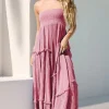 Bandeau Lavender Fields Dress in Dried Roses