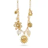 Beaded Multi Charm Sun Necklace