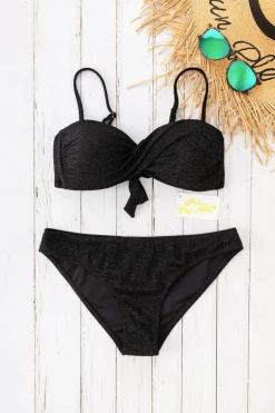 Black Bandeau Bikini Sparkle