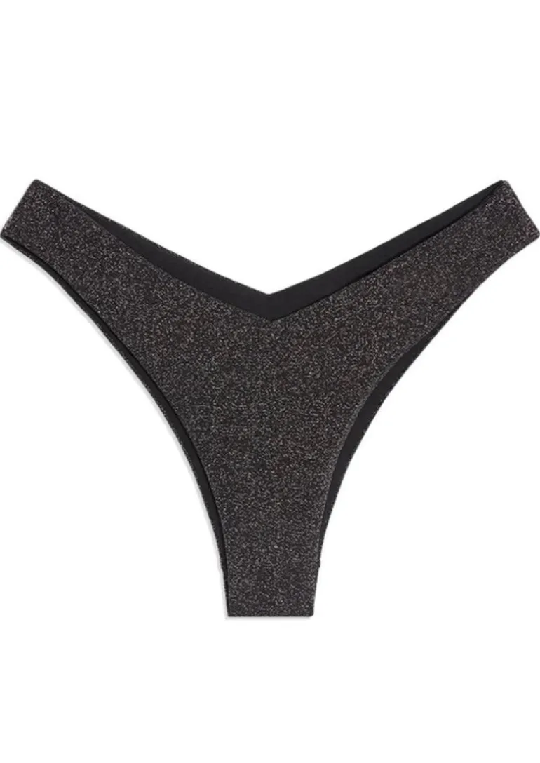 Black Delilah Glitter Bikini Bottom