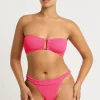Blake Bandeau Bikini Top in Neon Azalea