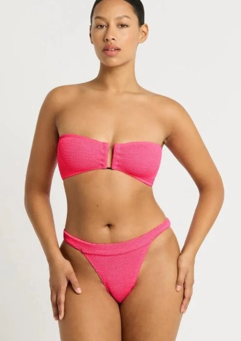 Blake Bandeau Bikini Top in Neon Azalea