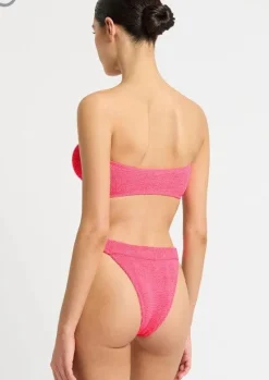 Blake Bandeau Bikini Top in Neon Azalea