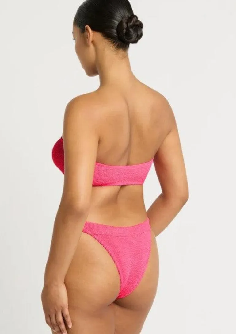 Blake Bandeau Bikini Top in Neon Azalea
