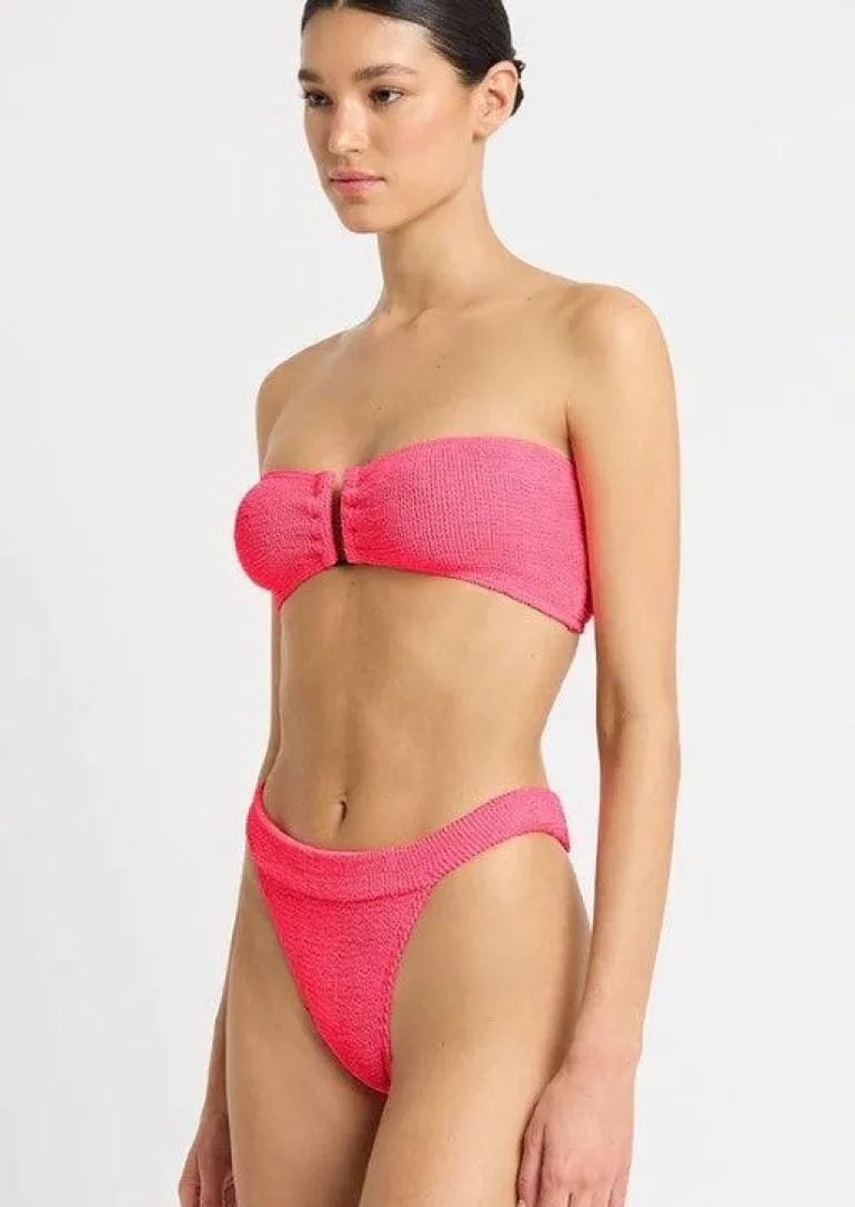 Blake Bandeau Bikini Top in Neon Azalea