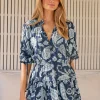 Bordeaux Print Marice Mini Dress