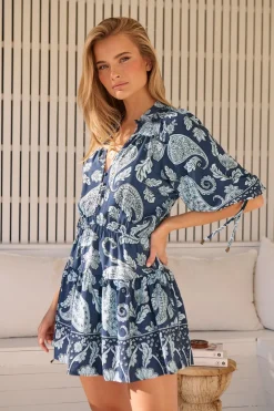Bordeaux Print Marice Mini Dress