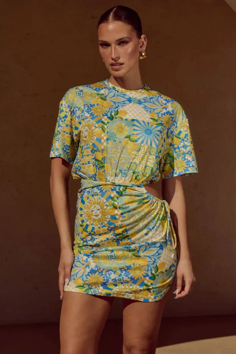 Brizzie Mini Dress in Anacapri Print