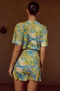 Brizzie Mini Dress in Anacapri Print