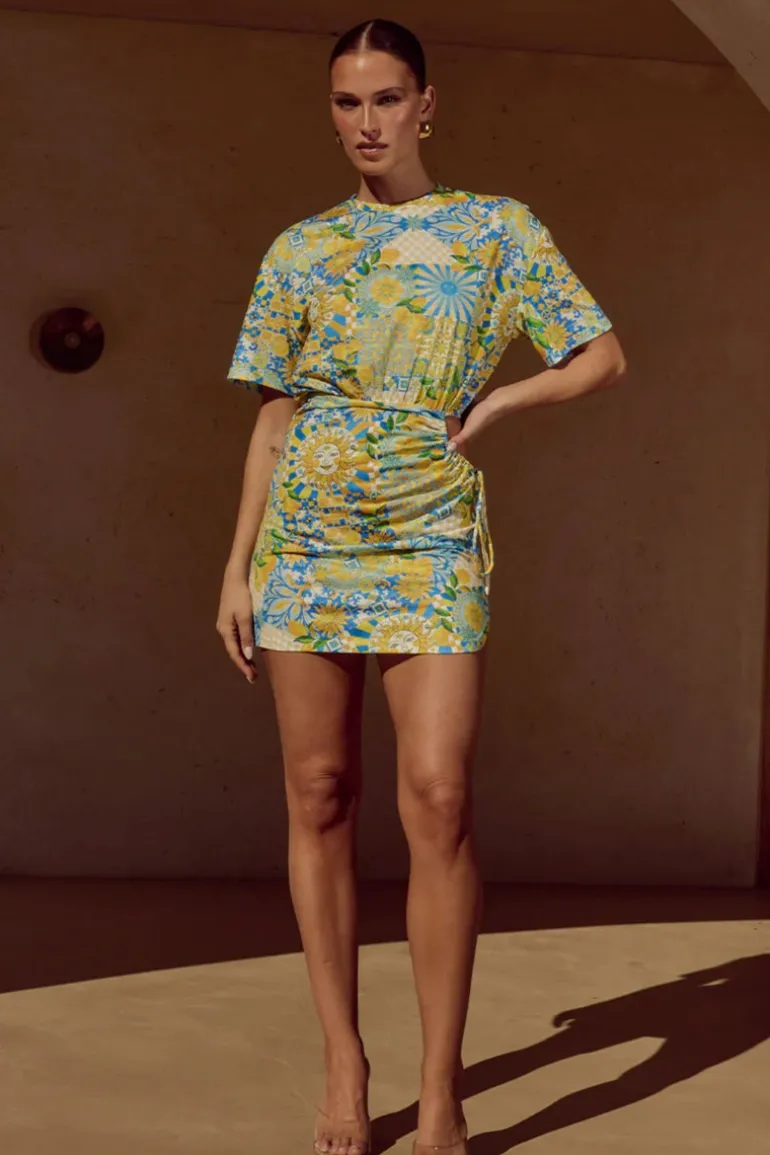 Brizzie Mini Dress in Anacapri Print