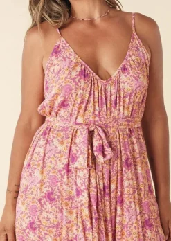 Cha Cha Village Strappy Maxi Dress in Sunrise