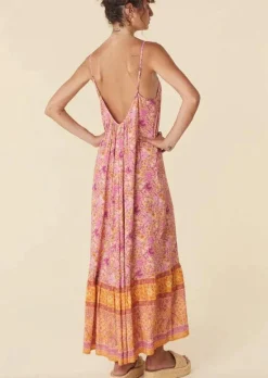 Cha Cha Village Strappy Maxi Dress in Sunrise