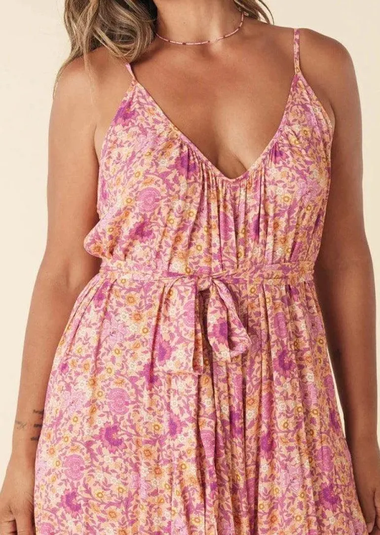 Cha Cha Village Strappy Maxi Dress in Sunrise