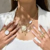 Chain Necklace with Coin Pendant