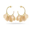 Charm Tassel Hoop Earrings