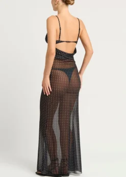 Cindy Ring Maxi Dress in Polka Dot