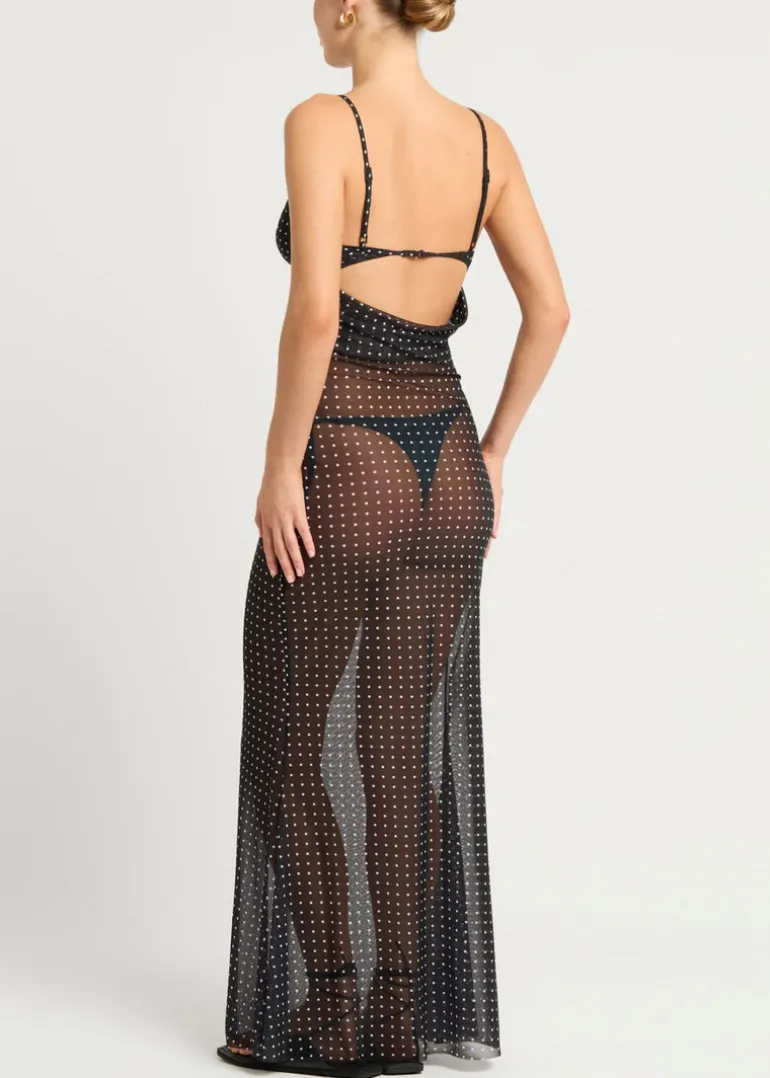 Cindy Ring Maxi Dress in Polka Dot