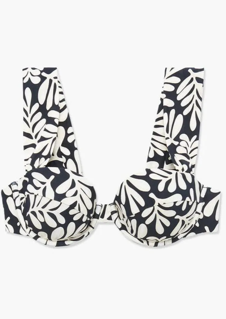 Claudia Bikini Top in Safari Leaves
