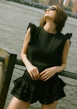 Claudia Top & Shorts Set in Black