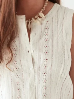 Cotton Embroidered Blouse Francesca