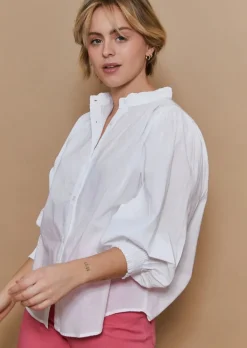 Cotton Frill Collar Blouse