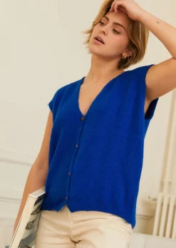 Electric Blue Knit Vest