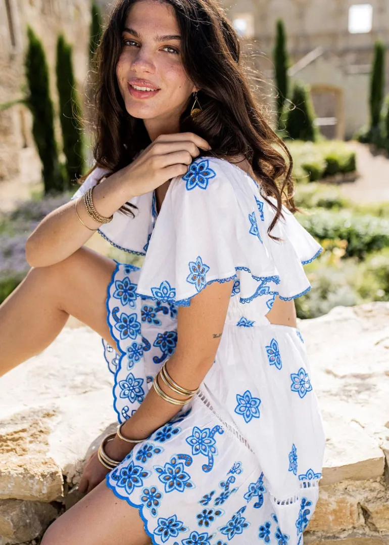Embroidered Mini Dress Crete