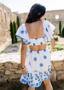 Embroidered Mini Dress Crete