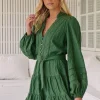 Embroidered Pine Jayde Mini Dress