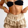 Embroidery Skort Riviera in Mocha Hand Dye