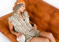 Embroidery Top Riviera in Mocha Hand Dye
