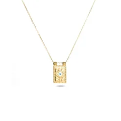 Evil Eye Medallion Pendant Necklace