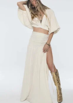 Exile Maxi Skirt in Cotton Gauze