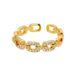Geometric Zircona Open Ring