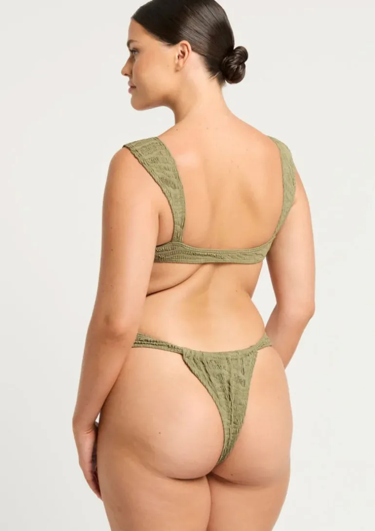 Georgia Balconette Bikini Top in Sage Tiger