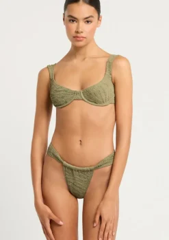 Georgia Balconette Bikini Top in Sage Tiger