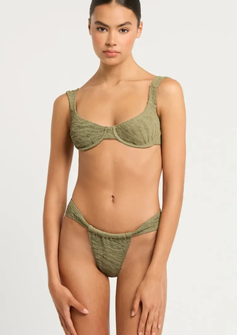 Georgia Balconette Bikini Top in Sage Tiger
