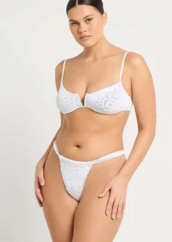 Georgia Brief in White Optic Leopard