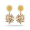 Gold and Resin Sun Drop Earrings
