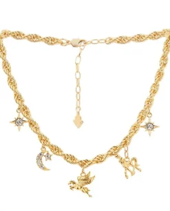 Gold Charm Necklace Pegasus