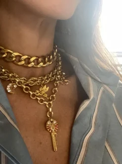 Gold Charm Necklace Pegasus
