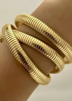 Gold Elastic Bangle